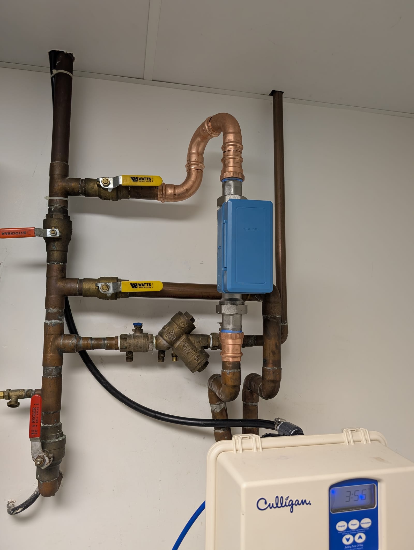 Copper pipe and water treatment system installation